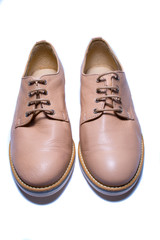 women's stylish summer shoes on white background