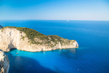 Famous Navajio beach on Zakynthos, Greece.