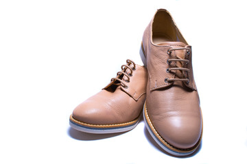 women's stylish summer shoes on white background