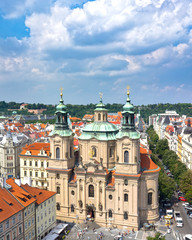 Naklejka na ściany i meble St Nicholas Church Old Town Prague