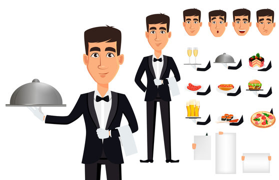 Waiter Cartoon Images – Browse 855 Stock Photos, Vectors, and Video | Adobe  Stock