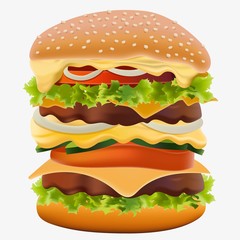 Illustration of a hamburger.