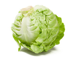 Fresh cabbage isolated on white