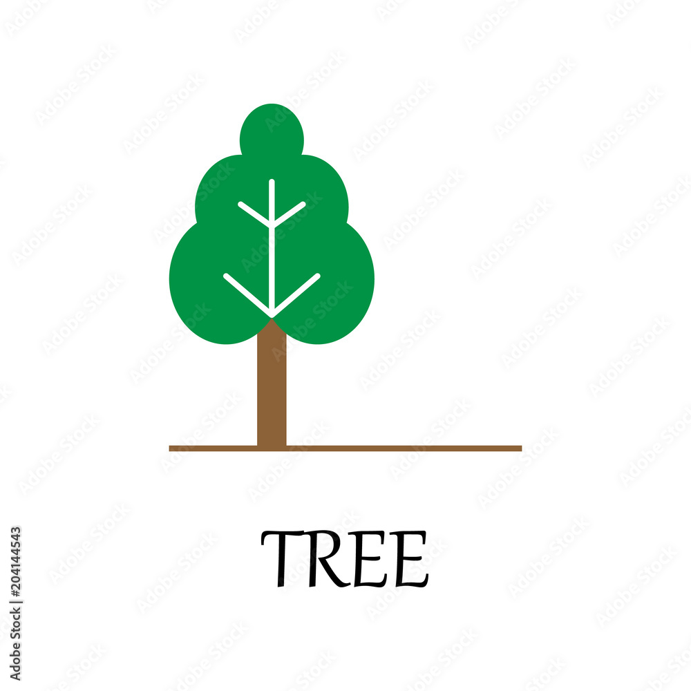 Aufkleber colored tree icon. element of web icon for mobile concept and web apps. detailed colored tree icon c