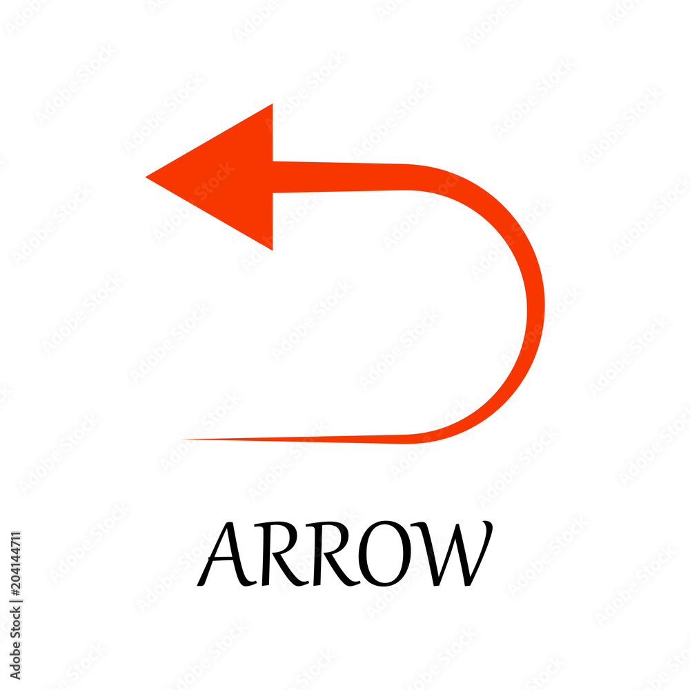 Poster colored arrow back icon. element of web icon for mobile concept and web apps. detailed colored arrow