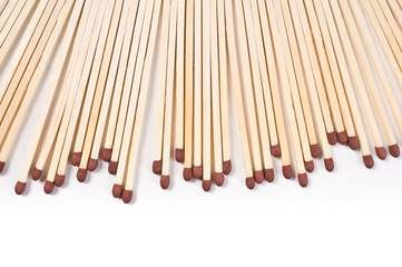 Matches on white background.