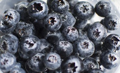 background with blueberries close up