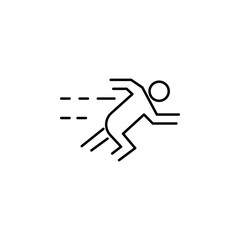 running man icon. Element of speed for mobile concept and web apps illustration. Thin line icon for website design and development, app development. Premium icon