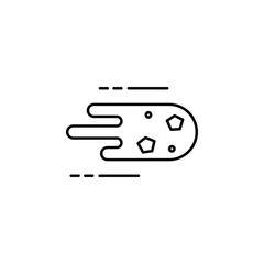 flying meteorite icon. Element of speed for mobile concept and web apps illustration. Thin line icon for website design and development, app development. Premium icon