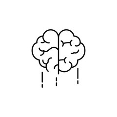fast-acting brain icon. Element of speed for mobile concept and web apps illustration. Thin line icon for website design and development, app development. Premium icon