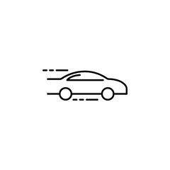 car at speed icon. Element of speed for mobile concept and web apps illustration. Thin line icon for website design and development, app development. Premium icon