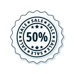 50% Sale label illustration