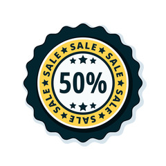 50% Sale label illustration