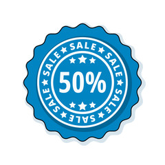 50% Sale label illustration