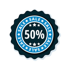 50% Sale label illustration