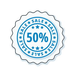 50% Sale label illustration