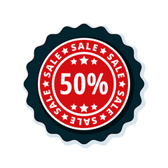 50% Sale label illustration
