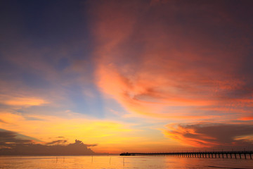 Fototapeta premium Beautiful sky on twilight time