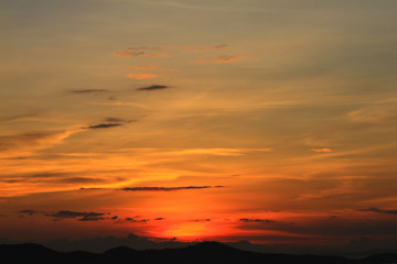 Beautiful sky on twilight time