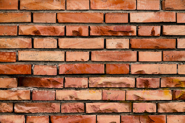 Old brick wall, texture of old brick, background