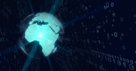 World of digital technology concept