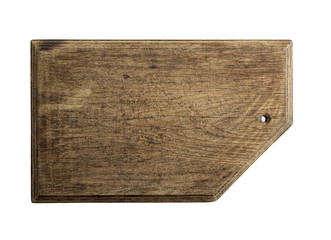 rectangular brown old cutting board