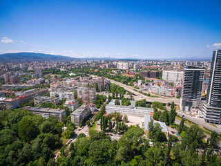Fototapeta na wymiar Sofia City Bulgaria / Aerial Photography