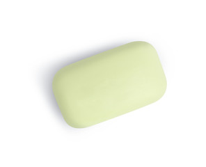 Fresh soap isolated on white background with clipping path