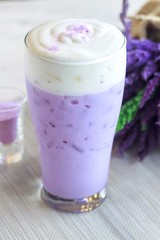Ice purple potato topping with cream cheese
