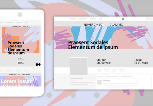 Ensemble pour galeries pour r&eacute;seaux sociaux