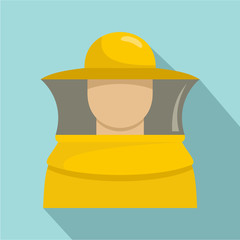Beekeeper man icon. Flat illustration of beekeeper man vector icon for web design
