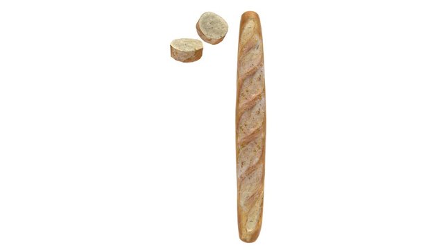 Set Completo di Numeri Creati con Cibo E Bevande, Menu, Ricette, 3d illustration (With Alpha Channel)