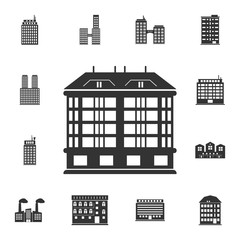 Obraz premium Skyscraper building icon. Simple element illustration. Skyscraper building symbol design from Buildings collection set. Can be used for web and mobile