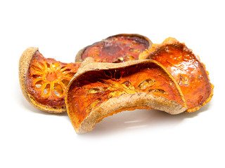 Dried herbs and dried bael fruit , Bael dry.