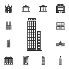 Building icon. Simple element illustration. Building symbol design  from Buildings collection set. Can be used for web and mobile