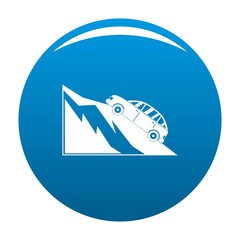 Mountain accident icon. Simple illustration of mountain accident vector icon for any design blue