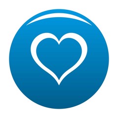 Heart icon. Simple illustration of heart vector icon for any design blue