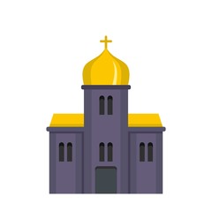 Orthodox church icon. Flat illustration of orthodox church vector icon for web
