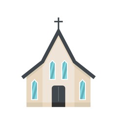 Easter church icon. Flat illustration of easter church vector icon for web