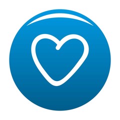 Greedy heart icon. Simple illustration of greedy heart vector icon for any design blue