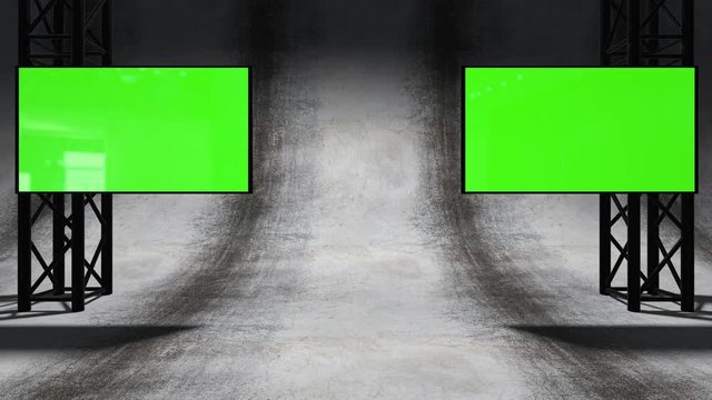 Virtual set studio backdrop digital interior 3d render