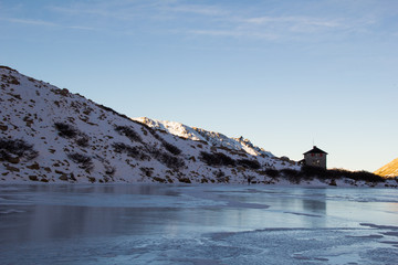 Refugio Frey Hike Mountain and frozen lake; Bariloche - Argentina