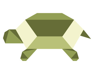 Naklejka premium Abstract low poly turtle icon