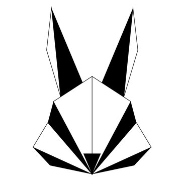 Abstract Low Poly Rabbit Icon