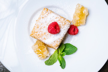 a piece of honey cake