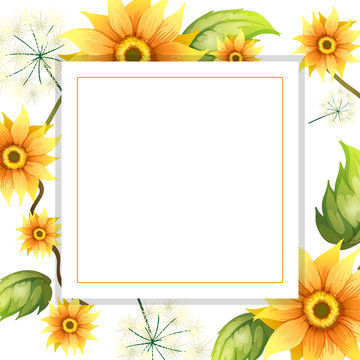 A Beautiful Sunflower Frame