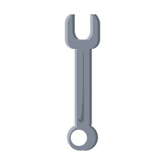 wrench icon over white background, vector illustration