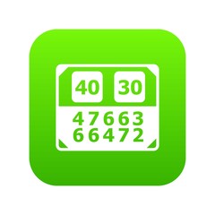 Match score board icon green vector