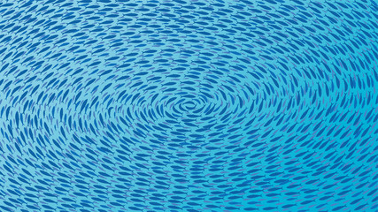 イワシの群れの背景イラスト