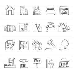 Real Estate services Icons - Vector Icon Set